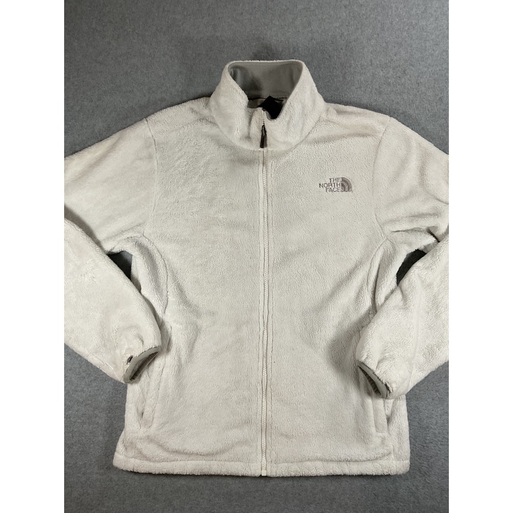 The North Face Osito Full Zip Fleece Jacket Cream White Womens Medium 1656